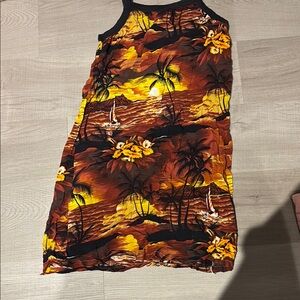 Tropical Sunset Sleeveless Dress